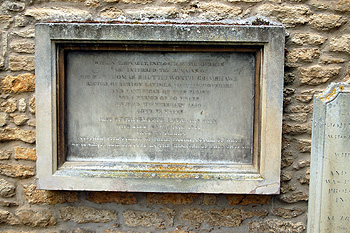 External memorial to Thomas Shuttleworth Grimshawe April 2012